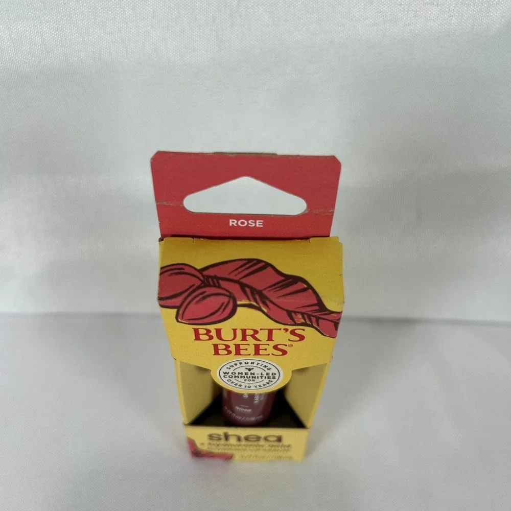 Burt's Bees Shea + Hyaluronic Acid Plumping Lip Serum Rose Red Dahlia 4 Pack